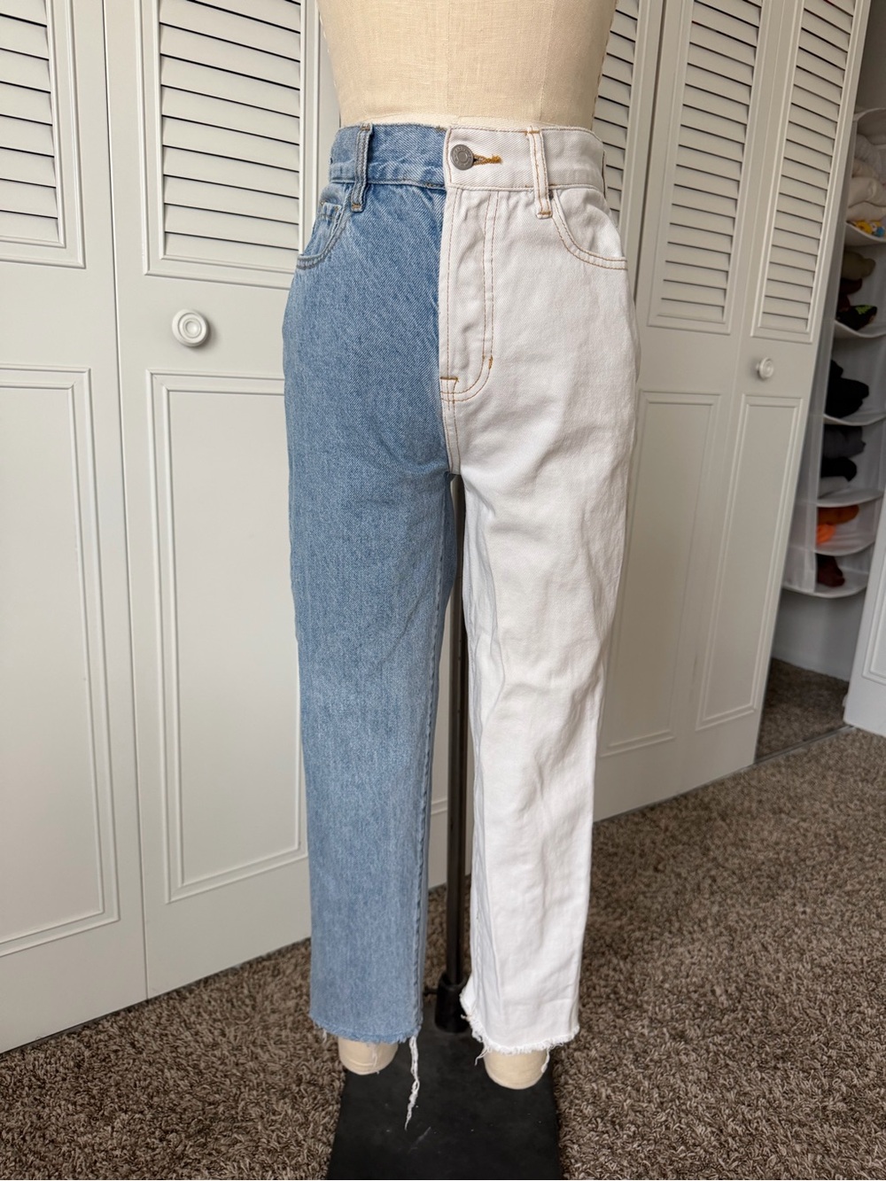PacSun Two-Tone Blue and White Jeans